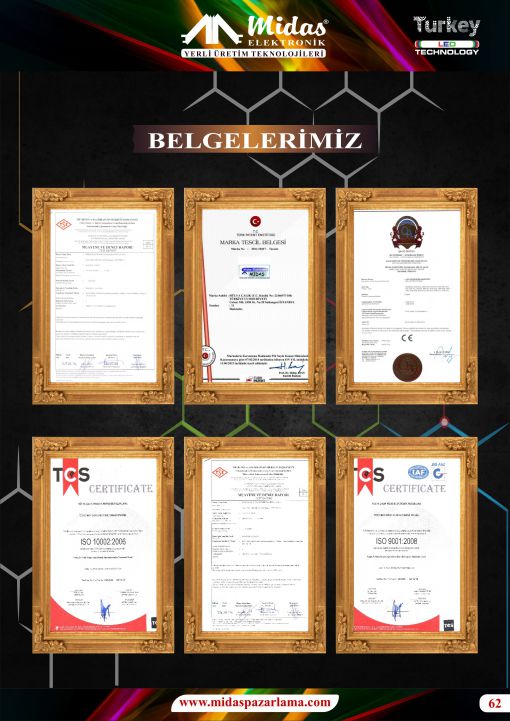  led uretım sertıfıkaları